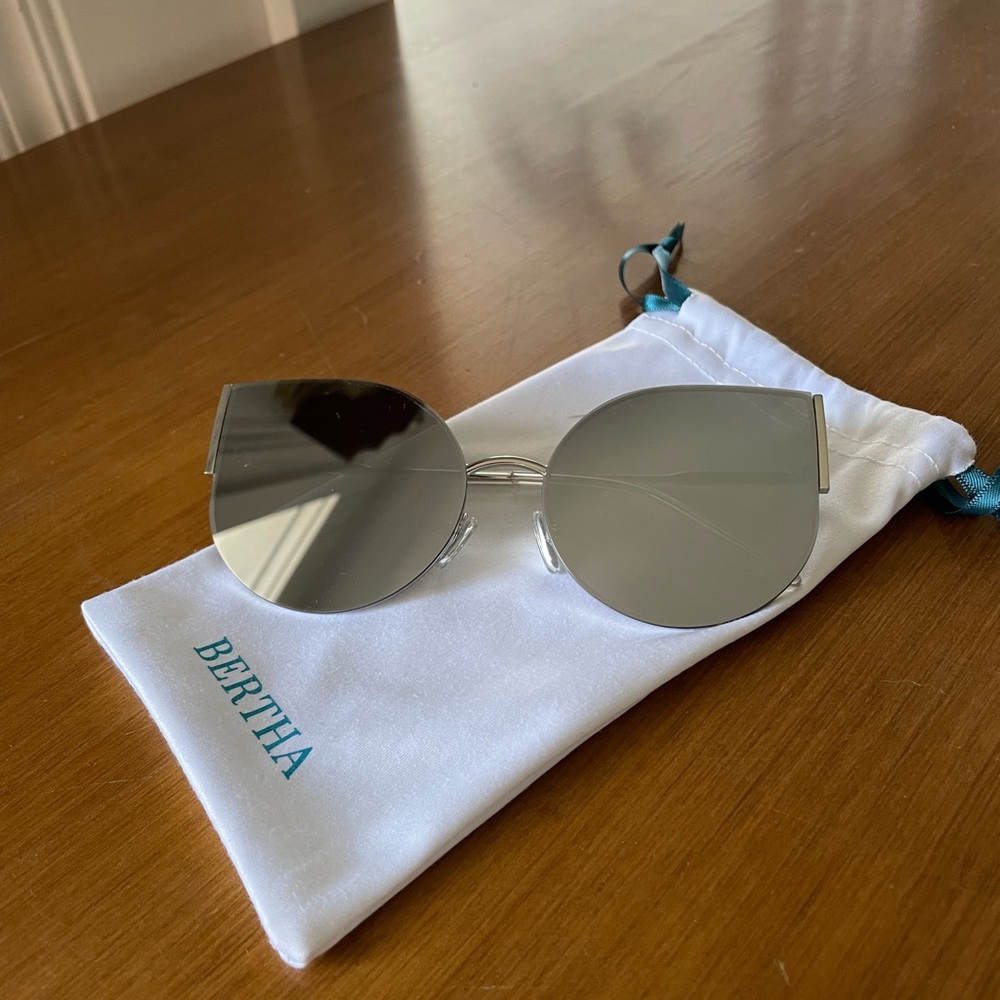 Bertha Cat Eye Silver Mirrored Sunglasses